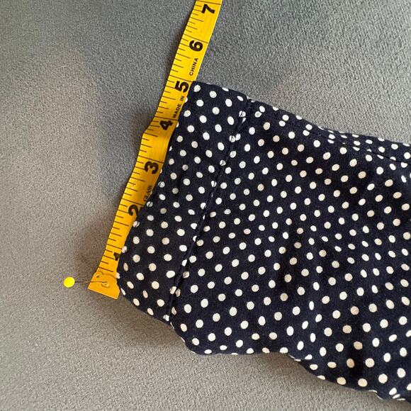 Market & Spruce Navy Polka Dot Button Front Blouse Size M - Picture 5 of 10